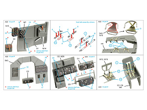 He 111H-6 3D-Printed & coloured Interior on decal paper (Border Model)