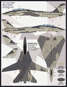 Decal 1/48 'Colors and Markings of US Navy Grumman F-14s Part VII'  (Furball Aero-Design)