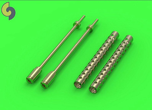 Military vehicle detailing sets (metal) 1/35 Browning M1919 .30 cal machine gun barrels-two piece muzzle (conical shape) (2pcs)