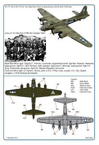 Decal 1/32 Boeing B-17F Flying Fortress 42-3167 FO-S 'K' 'Ye Olde Pub'  (Kits-World)