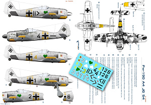 Decal 1/72 Fw-190 A4 Jg 54 (Colibri Decals)