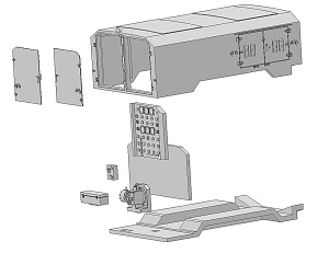 Conversion kit 1/72 UGZS (unified gas charging station) for ZiL-131 from AVD