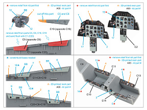 L-39ZA 3D-Printed & coloured Interior on decal paper (Trumpeter) (Small version) (with 3D-printed resin parts)
