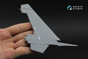 Su-30SM Exterior Set: Trims, Hatches and Panels, Gun barrel, OLS & Refuel probe (Zvezda) (with 3D printed resin and metal parts)