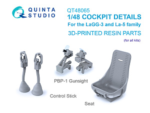 Cockpit Details for the LaGG-3 and La-5 family: Seat, Gunsight and Control Stick (all kits)