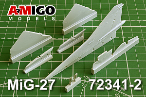 Additions (3D resin printing) 1/72 Keel and stabilizer for Mikoyan type 27 (Art Model) (Amigo Models)