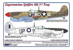 Decal 1/72 Supermarine Spitfire Mk.V / Trop - 2 decal version (AML)