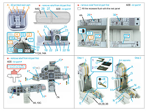 Tornado ECR 3D-Printed & coloured Interior on decal paper (Italeri) (with 3D-printed resin parts)