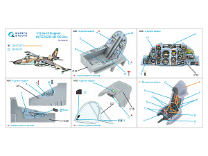 Su-25 3D-Printed & coloured Interior on decal paper (Zvezda) (with 3D-printed resin parts)