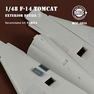 Additions (3D resin printing) 1/48 Grumman F-14 Tomcat Exterior Details Part 1. 1 set of F-14 exterior details