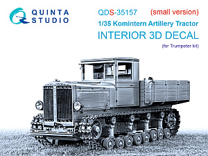 Komintern Artillery Tractor 3D-Printed & coloured Interior on decal paper (Trumpeter) (Small version)