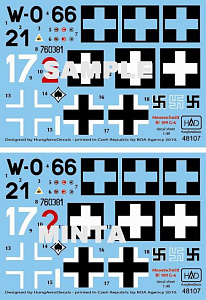 Decal 1/72 Bf 109 G-6 (Hungary, Luftwaffe) (HAD)