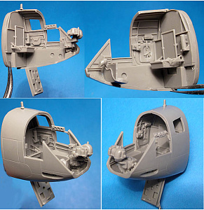 Additions (3D resin printing) 1/48 A-20G/J Havoc/Boston Navigator's Cockpit (for Revel/Italeri/AMT) (Vector) 