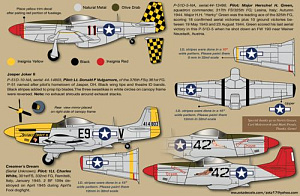 Decal 1/32 North-American P-51D Mustangs (3) (Zotz)