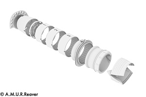 Additions (3D resin printing) 1/32 The inlet device and nozzle of the SNECMA Atar 9B engine for the Dassault Mirage IIIC/CJ models (A.M.U.R.Reaver) 
