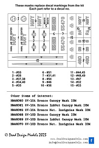 North-American/Rockwell OV-10D Bronco US NAVY national insignia and markings (designed to be used with ICM kits)