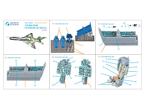 MiG-21UM 3D-Printed & coloured Interior on decal paper (KP) (with 3D-printed resin parts)
