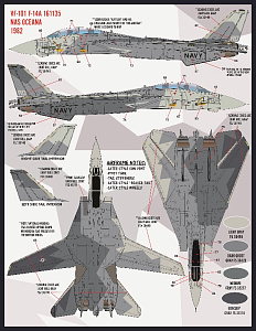 Decal 1/48 'Colors and Markings of US Navy Grumman F-14s Part VII'  (Furball Aero-Design)