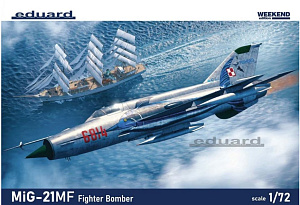 Model kit 1/72 MiG-21MF Fighter Bomber (Weekend Edition) (Eduard kits)