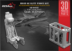 Additions (3D resin printing) 1/48 SAAB 35 Draken catapult seat (RESArm)