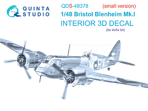 Bristol Blenheim Mk.I 3D-Printed & coloured Interior on decal paper (Airfix) (Small version)