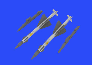 Additions (3D resin printing) 1/48 R-23R missiles for Mikoyan MiG-23 (designed to be used with Eduard kits and Trumpeter kits) 