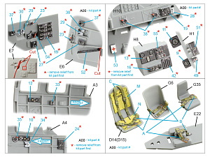 Boeing B-17G 3D-Printed & coloured Interior on decal paper (HK models)