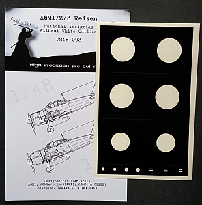 Mitsubishi A6M1/A6M2/A6M3 National Insignia paint masks without white outline (designed to be used with Hasegawa kits)