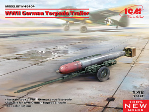 Diorama bases 1/48 German WWII Torpedo Trailer (2x options) (ICM) 