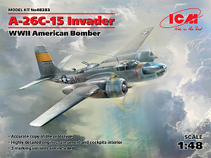 Model kit 1/48 A-26C-15 Invader American WWII Bomber (ICM)