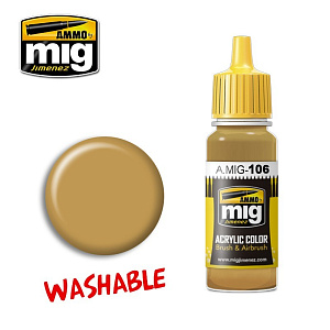 Acrylic paint WASHABLE SAND (RAL 8020) (Ammo Mig) (17ml) 