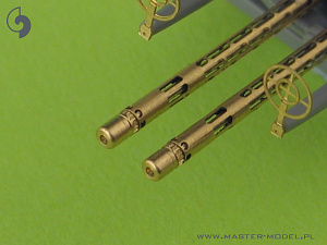 Aircraft detailing sets (brass) 1/32 German aircraft machine gun MG.81 and MG.81Z - turned barrels and etched sights (2pcs) 