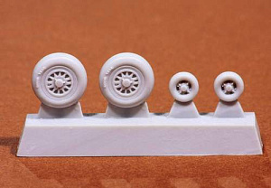 Additions (3D resin printing) 1/72 Saab JAS-39C/D Gripen wheels (designed to be used with Revell kits)
