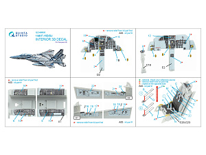 F-15D/F-15DJ 3D-Printed & coloured Interior on decal paper (Hasegawa)