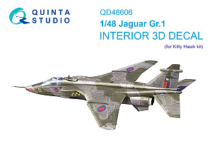 Jaguar Gr.1 3D-Printed & coloured Interior on decal paper (Kitty Hawk)