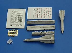 Additions (3D resin printing) 1/72 Aircraft guided missile Kh-29L with launcher AKU-58-1 (Advanced Modeling) 