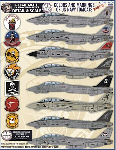 Decal 1/48 "Colors and Markings of US Navy Grumman Tomcats Part II (REDUX) (Furball Aero-Design)