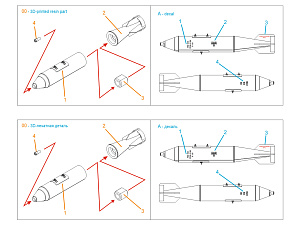 RBK-250 PTAB-2.5М Cluster Bombs, 2 pcs (for all kits)