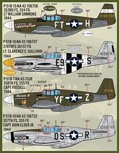 Decal 1/48 Colors & Marking of North-American P-51s Part I (Furball Aero-Design)