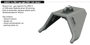 Additions (3D resin printing) 1/48 Focke-Wulf Fw-190D-9 gun sight 3D-printed 1/48 (designed to be used with MiniArt kits)