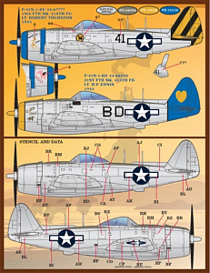 Decal 1/48 Colors and Markings of Republic P-47N Thunderbolt (Furball Aero-Design)