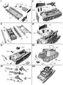 Model kit 1/72 Sd.Kfz.138/1 "GRILLE" Ausf.H (First To Fight Kits)
