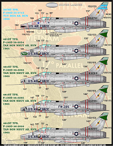 Decal 1/72 Colors & Markings of USAF Super Sabres (Furball Aero-Design)