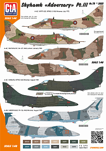 Decal 1/48 Douglas Skyhawk "Adversary" Pt.III - VF-126, VF-127, NFWS(2) (Cut then Add)