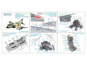 RF-4C Phantom II (early) 3D-Printed & coloured Interior on decal paper (Hasegawa) (with 3D-printed resin parts)