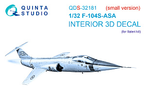 F-104S-ASA 3D-Printed & coloured Interior on decal paper (Italeri) (small version)