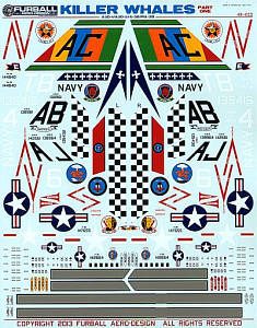 Decal 1/48 Douglas A-3D-2 Skywarrior. (Furball Aero-Design)