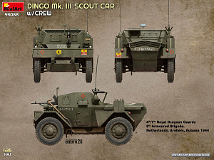 Model kit 1/35 DINGO Mk.III SCOUT CAR with CREW figures (MiniArt)