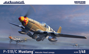 Model kit 1/48 North-American P-51B MALCOLM HOOD Weekend edition (Eduard kits)