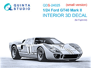 Ford GT40 Mark II 3D-Printed & coloured Interior on decal paper (Fujimi) (Small version)
